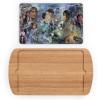 PICNIC TIME Star Wars Billboard Glass Top Cheese Board, Charcuterie Serving Tray, Removable Tempered Glass, Parawood Design, (Parawood)(Star Wars – Parawood)