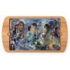 PICNIC TIME Star Wars Billboard Glass Top Cheese Board, Charcuterie Serving Tray, Removable Tempered Glass, Parawood Design, (Parawood)(Star Wars – Parawood)