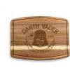 PICNIC TIME Star Wars The Mandalorian Ovale Acacia Cutting Board Serving Board Charcuterie Cheese Board with Juice Groove Galactic Kitchen Decor Gift, (Acacia Wood)(Star Wars Darth Vader – Acacia Wood)