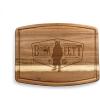 PICNIC TIME Star Wars The Mandalorian Ovale Acacia Cutting Board Serving Board Charcuterie Cheese Board with Juice Groove Galactic Kitchen Decor Gift, (Acacia Wood)(Star Wars Boba Fett – Acacia Wood)