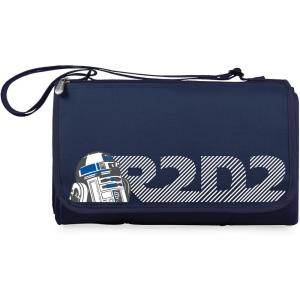 PICNIC TIME Star Wars R2-D2 Blanket Tote Outdoor Picnic Blanket, Beach Blanket, Camping Blanket, (Navy Blue with Black Flap)