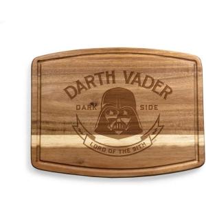 PICNIC TIME Star Wars The Mandalorian Ovale Acacia Cutting Board Serving Board Charcuterie Cheese Board with Juice Groove Galactic Kitchen Decor Gift, (Acacia Wood)(Star Wars Darth Vader – Acacia Wood)
