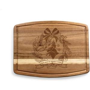 PICNIC TIME Star Wars The Mandalorian Ovale Acacia Cutting Board Serving Board Charcuterie Cheese Board with Juice Groove Galactic Kitchen Decor Gift, (Acacia Wood)(Star Wars Mandalorian Grogu – Acacia Wood)
