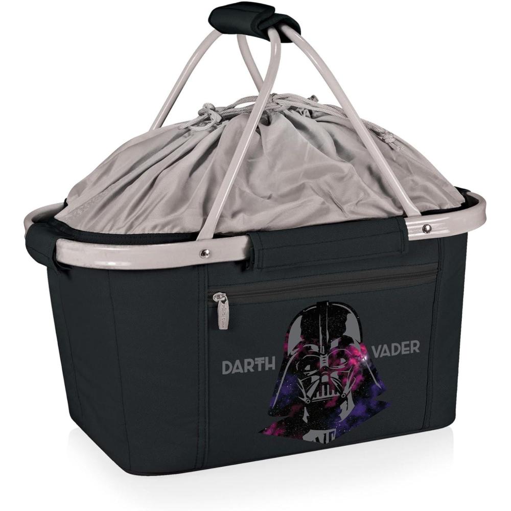 image:imagePicnic TIME Metro Shopping Basket Insulated Picnic Basket Collapsible Market Basket Utility Tote Cooler BagStar Wars Darth Vader Black