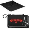 PICNIC TIME Star Wars Darth Vader Blanket Tote Picnic Blanket, Folding Outdoor Beach and Camping Blanket with Carry Tote and Zipper Pocket, Water Resistant Fleece, (Black with Black Exterior)