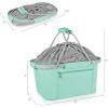 Picnic TIME Metro Shopping Basket, Insulated Picnic Basket, Collapsible Market Basket, Utility Tote Cooler Bag(Disney Princess the Little Mermaid – Teal)