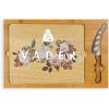 PICNIC TIME Star Wars Darth Vader Icon Glass Top Cheese Board and Knife Set, Charcuterie Serving Tray, Removable Tempered Glass, Parawood and Bamboo Design, (Parawood & Bamboo)