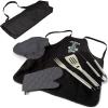 Picnic TIME Star Wars Yoda BBQ Apron Tote Pro Grill Set with Stainless Steel Tools Portable Folding Grill Apron with Shoulder Strap Outdoor Cooking Set (Black with Gray Accents)