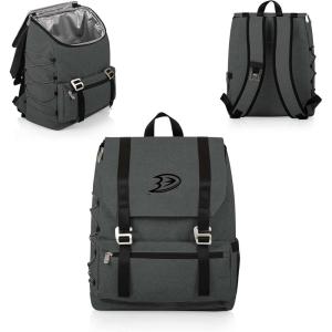 PICNIC TIME NHL Anaheim Ducks OTG Traverse Backpack Cooler, Soft Cooler Backpack, Hiking Backpack, (Heathered Gray)