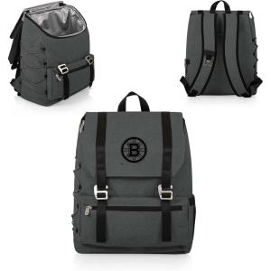 PICNIC TIME NHL Boston Bruins OTG Traverse Backpack Cooler, Soft Cooler Backpack, Hiking Backpack, (Heathered Gray)