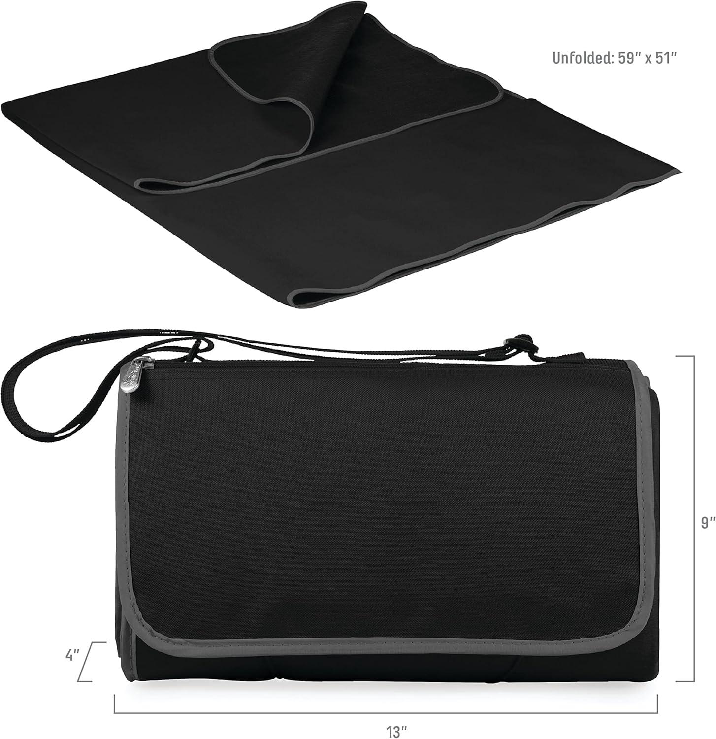 image:imageNHL Calgary Flames Outdoor Picnic Blanket Tote BlackBlack With Black Exterior