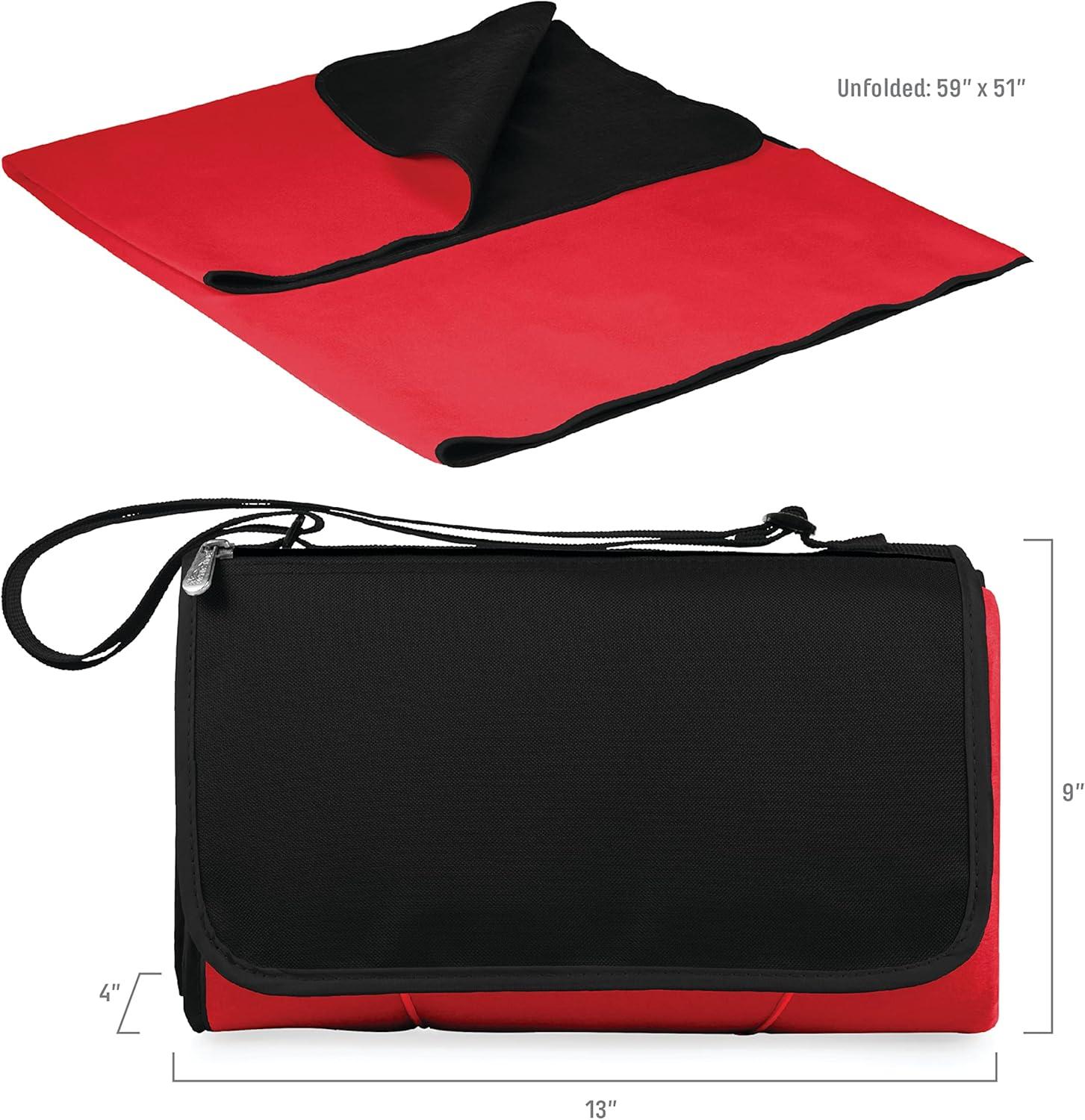 image:imageNHL Calgary Flames Outdoor Picnic Blanket Tote BlackRed With Black Flap