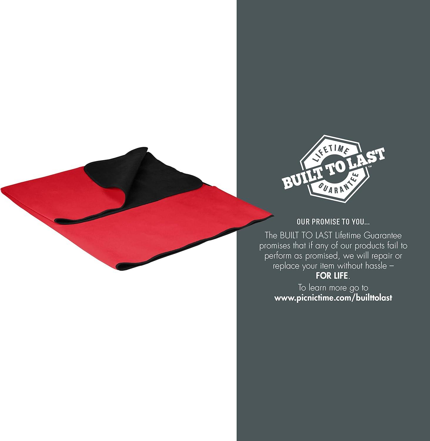 image:imageNHL Calgary Flames Outdoor Picnic Blanket Tote BlackRed With Black Flap