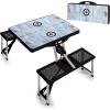 NHL Calgary Flames Portable Folding Picnic Table with Seating for 4(Black)