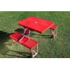 NHL Calgary Flames Portable Folding Picnic Table with Seating for 4(Red)