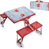 NHL Calgary Flames Portable Folding Picnic Table with Seating for 4(Red)