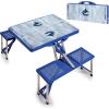NHL Calgary Flames Portable Folding Picnic Table with Seating for 4(Royal Blue)