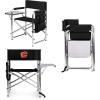 PICNIC TIME NHL Calgary Flames Sports Chair with Side Table – Beach Chair – Camp Chair for Adults