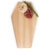 PICNIC TIME Coffin Serving Board, Novelty Charcuterie Board, Coffin-Inspired Durable Wood Serving Platter and Charcuterie Set with Hole for Wall Mounting, Stylish Spooky Piece Wall Decor (Parawood)