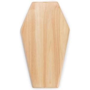 PICNIC TIME Coffin Serving Board, Novelty Charcuterie Board, Coffin-Inspired Durable Wood Serving Platter and Charcuterie Set with Hole for Wall Mounting, Stylish Spooky Piece Wall Decor (Parawood)