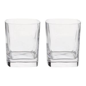 PICNIC TIME Lowball Whiskey Glass Set of 2, 8-ounce Whiskey Glasses Drinking Set, Premium Shatterproof Glassware for Party, Clear Unbreakable Cups for Various Types of Drinks, (Glass)
