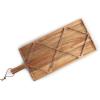 PICNIC TIME Grazing Sectioned Charcuterie Serving Board, Wooden Cheese Serving Tray, Compartment Appetizer Platter with Handle, (Acacia Wood)