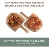 PICNIC TIME Personal 10-Inch Pizza Peel Set of 2, Acacia Wood Pizza Peel Paddles, Pizza Serving Paddles, Bread Peels, (Acacia Wood)