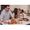 PICNIC TIME Tagliere Long Rectangular Charcuterie Board with Leather Loop, Acacia Wooden Cutting Board with Handle and Juice Groove, All-Purpose Serving Platter, Decorative Serving Plank (Acacia Wood)