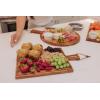 PICNIC TIME Tagliere Rectangular Charcuterie Board with Leather Loop, Acacia Wooden Cutting Board with Handle and Juice Groove, All-Purpose Serving Platter, Decorative Serving Plank, (Acacia Wood)