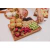 PICNIC TIME Tagliere Rectangular Charcuterie Board with Leather Loop, Acacia Wooden Cutting Board with Handle and Juice Groove, All-Purpose Serving Platter, Decorative Serving Plank, (Acacia Wood)