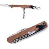 PICNIC TIME Deluxe Waiter Style Corkscrew, Stainless Steel Waiter-Style Corkscrew, Wine Corks Opener, Wine Bottle Opener with Small Retractable Foil Cutting Knife (African Arbor)