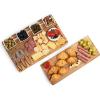 PICNIC TIME Picada Tapas & Cheeseboard Set with Dip Bowls, Novelty Charcuterie Board Set, Durable Wood Serving Platter, Cheese Knife Board Includes Removable Top with Hidden Tool Storage (Acacia Wood)