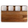 PICNIC TIME Picada Tapas & Cheeseboard Set with Dip Bowls, Novelty Charcuterie Board Set, Durable Wood Serving Platter, Cheese Knife Board Includes Removable Top with Hidden Tool Storage (Acacia Wood)