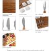 PICNIC TIME Picada Tapas & Cheeseboard Set with Dip Bowls, Novelty Charcuterie Board Set, Durable Wood Serving Platter, Cheese Knife Board Includes Removable Top with Hidden Tool Storage (Acacia Wood)
