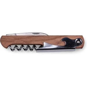 PICNIC TIME Deluxe Waiter Style Corkscrew, Stainless Steel Waiter-Style Corkscrew, Wine Corks Opener, Wine Bottle Opener with Small Retractable Foil Cutting Knife (African Arbor)