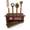 PICNIC TIME NFL Arizona Cardinals Sidecar 5-Piece Bar Tool Kit with Stand, Mixology Bartender and Travel Set with Cocktail Accessories, (Acacia Wood)