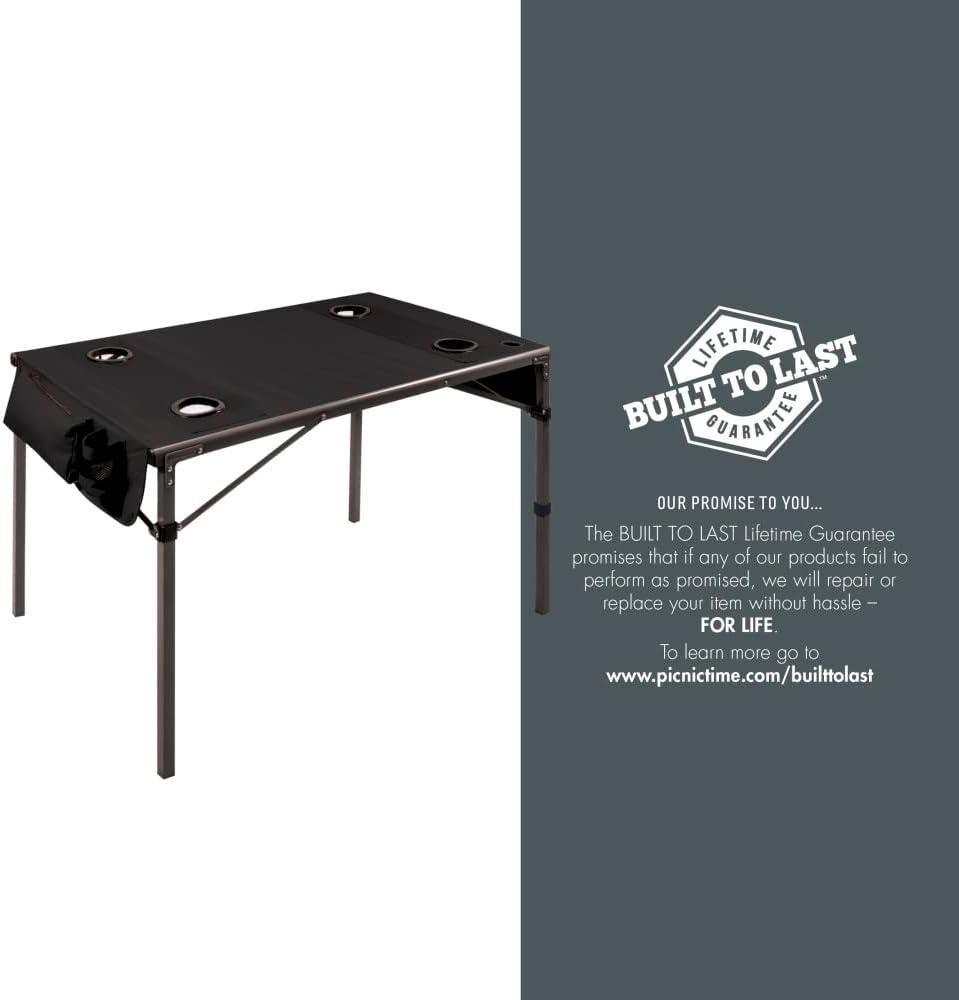 image:imagePICNIC TIME NFL Portable Soft Top Travel Table BlackSan Francisco 49ers
