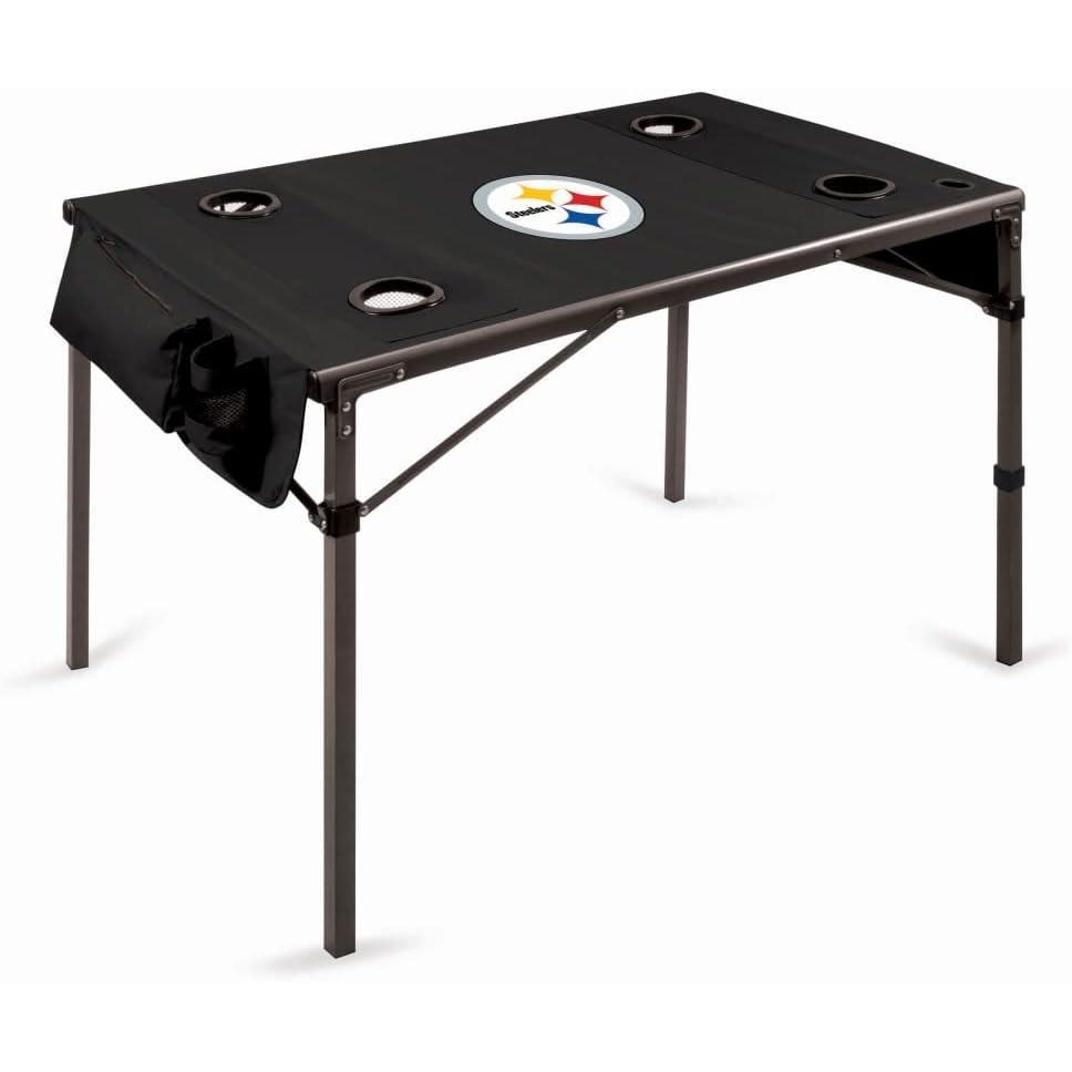 image:imagePICNIC TIME NFL Portable Soft Top Travel Table BlackPittsburgh Steelers