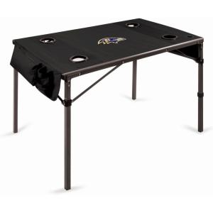 PICNIC TIME NFL Portable Soft Top Travel Table, Black(Baltimore Ravens)
