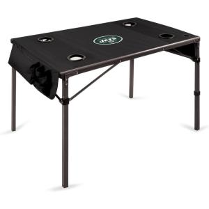 PICNIC TIME NFL Portable Soft Top Travel Table, Black(New York Jets)