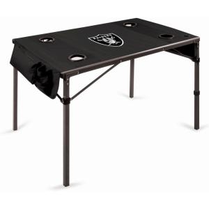 PICNIC TIME NFL Portable Soft Top Travel Table, Black(Oakland Raiders)