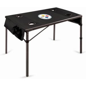PICNIC TIME NFL Portable Soft Top Travel Table, Black(Pittsburgh Steelers)