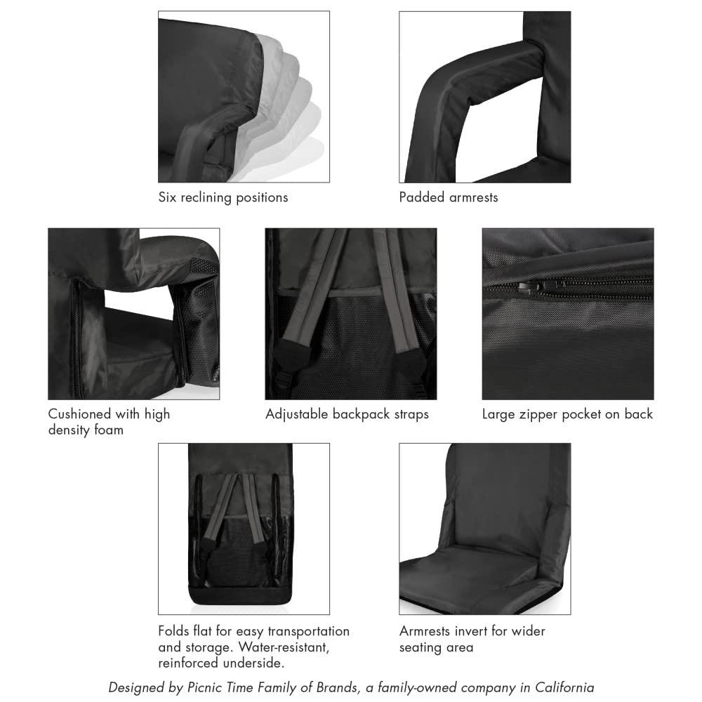 image:imagePICNIC TIME Black Atlanta Falcons Ventura Seat Portable Recliner ChairOne Size618001790242Burgundy