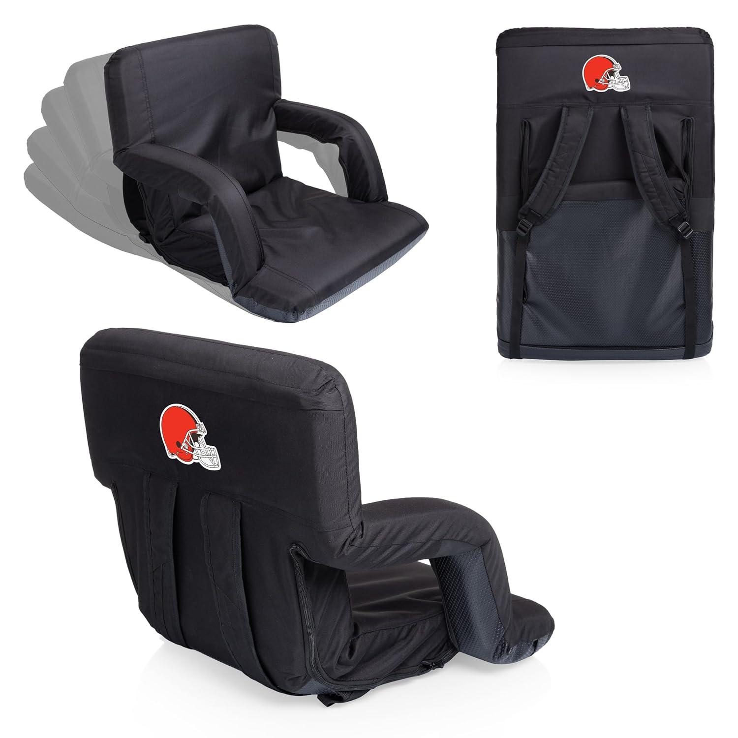 image:imagePICNIC TIME Black Atlanta Falcons Ventura Seat Portable Recliner ChairOne Size618001790242Cleveland Browns Black