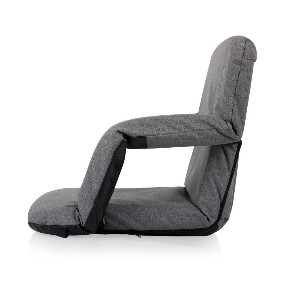 image:imagePicnic TIME NFL Atlanta Falcons Ventura Reclining Stadium Seat with Back Support Bleacher Seat Beach Floor Chair Heathered GrayHeathered Gray