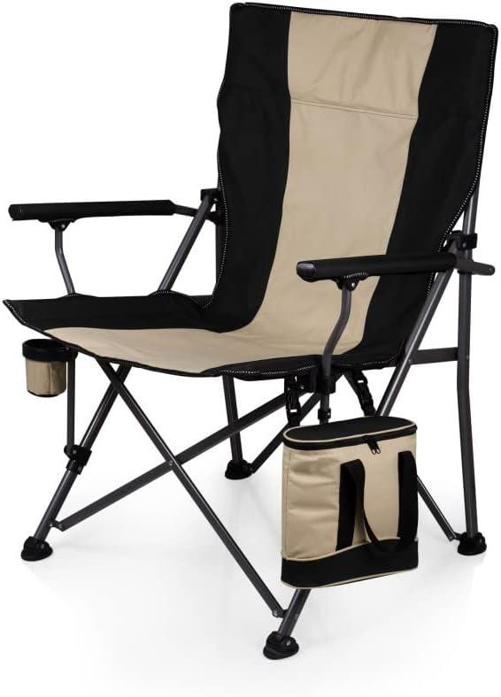 image:imagePicnic TIME NFL Baltimore Ravens Big Bear XXL Camp Chair with Cooler Heavy Duty Beach Chair 500 lb Capacity Camping Chair with Carry Bag Black