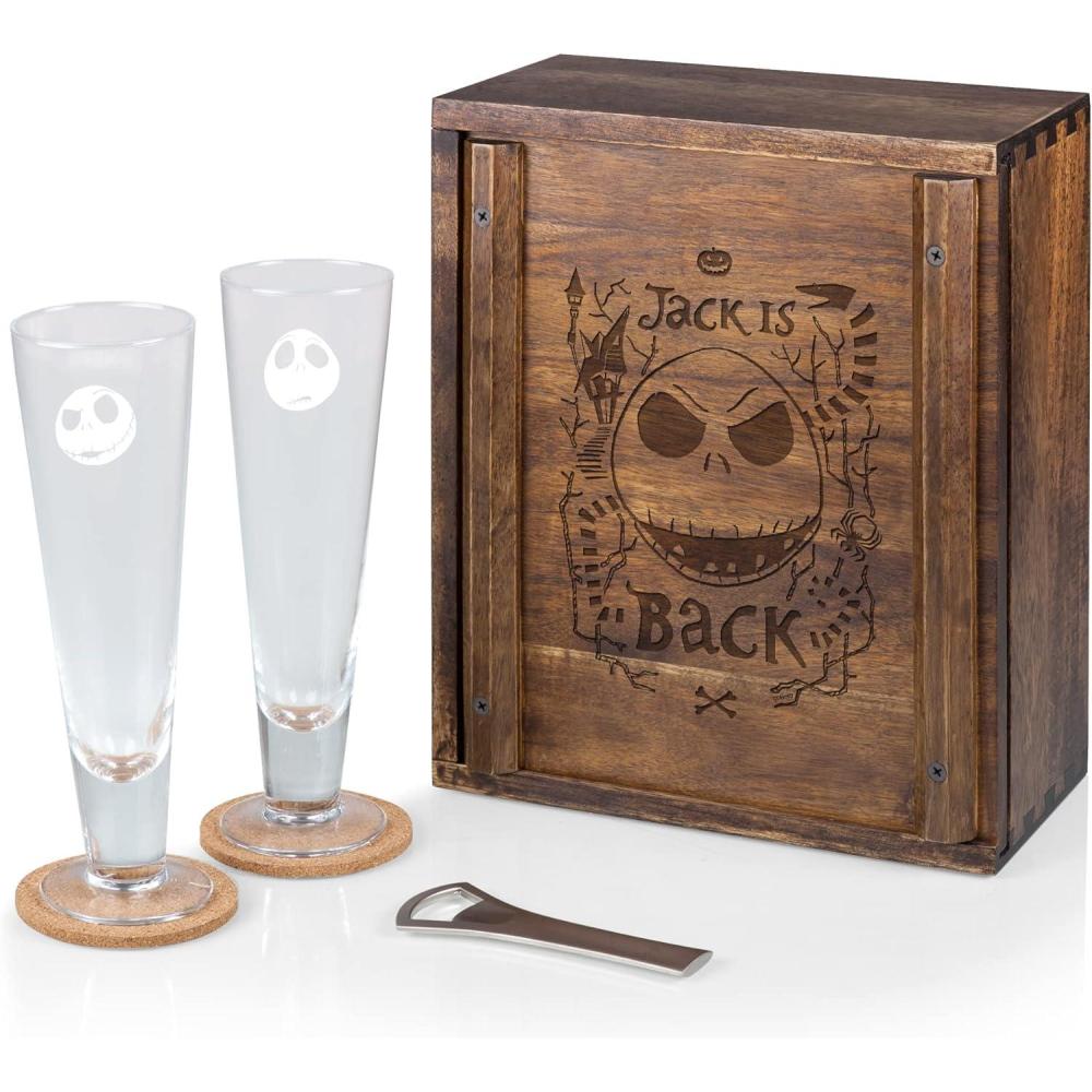 image:imagePICNIC TIME Disney Nightmare Before Christmas Jack amp Sally Drinking Glasses Gift Set Nightmare Before Christmas Gifts Acacia WoodDisney Nightmare Before Christmas Jack Acacia Wood
