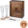 PICNIC TIME Disney Nightmare Before Christmas Jack & Sally Drinking Glasses Gift Set, Nightmare Before Christmas Gifts, (Acacia Wood)(Disney Mickey & Minnie Mouse – Acacia Wood)