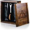 PICNIC TIME Disney Nightmare Before Christmas Jack & Sally Drinking Glasses Gift Set, Nightmare Before Christmas Gifts, (Acacia Wood)(Harry Potter Deathly Hallows – Acacia Wood)