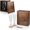 PICNIC TIME Disney Nightmare Before Christmas Jack & Sally Drinking Glasses Gift Set, Nightmare Before Christmas Gifts, (Acacia Wood)(Star Wars Han & Leia – Acacia Wood)